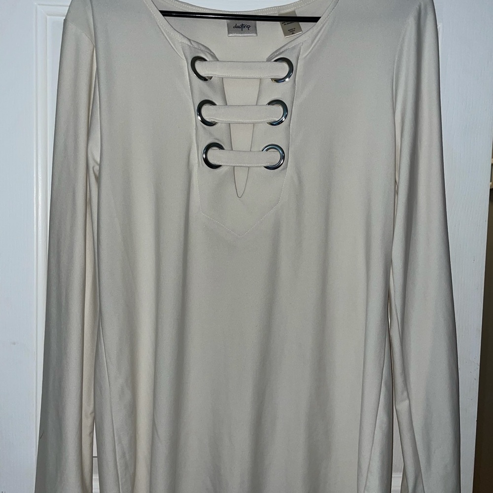 Long sleeve cream shirt